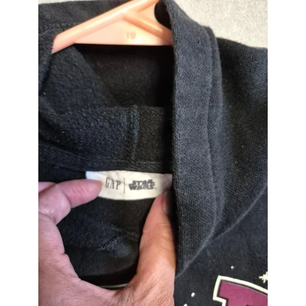 GAP Star Wars Kids Millennium Falcon Logo Hoodie Charcoal Gray Size M
